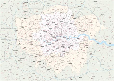 MAP 2: POSTCODE DISTRICTS WITHIN GREATER LONDON .